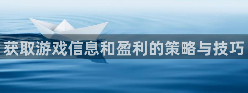 鼎点娱乐线路测试：获取游戏信息和盈利的策略与技巧